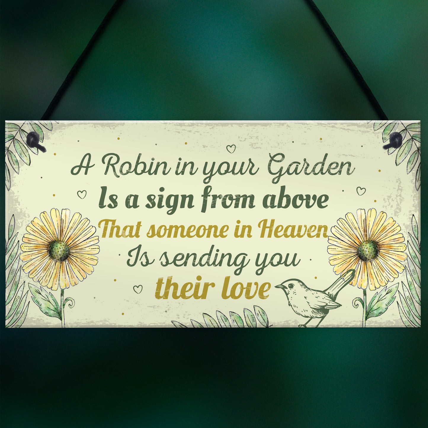 Robin Memorial Garden Bereavement Sign Family Grave Plaque