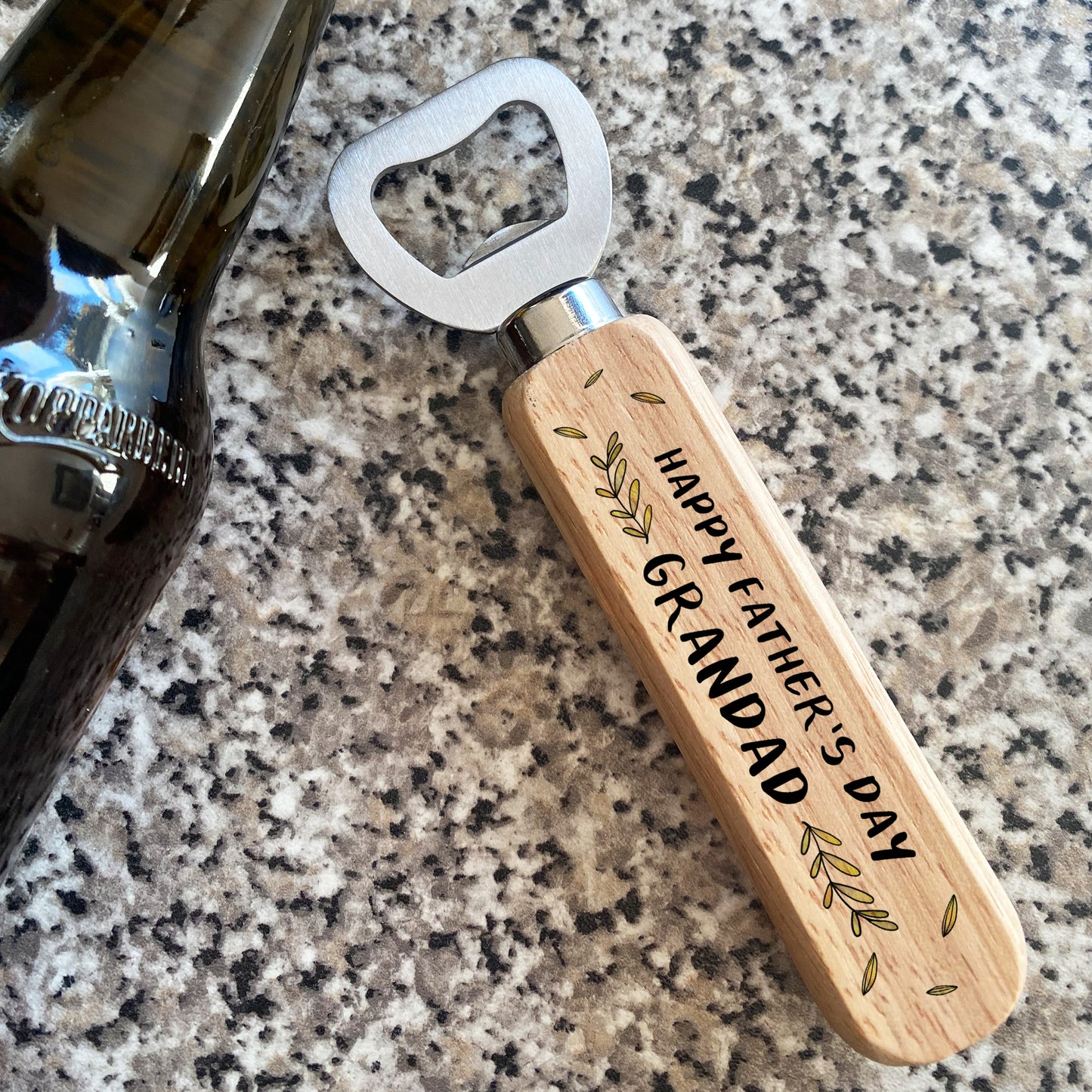 Grandad Wooden Bottle Opener Novelty Fathers Day Gift For Him