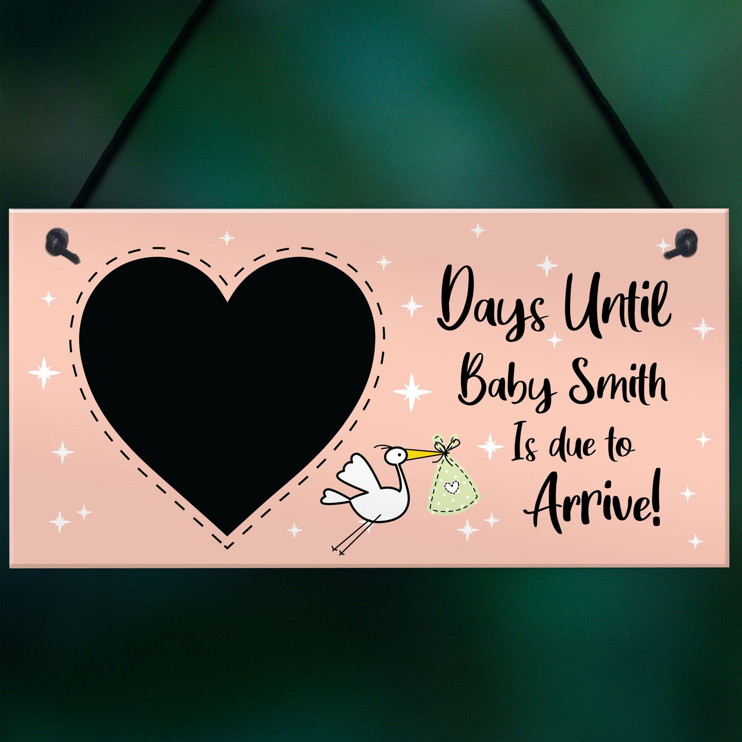 Personalised Baby Countdown Sign Newborn Baby Mummy To Be