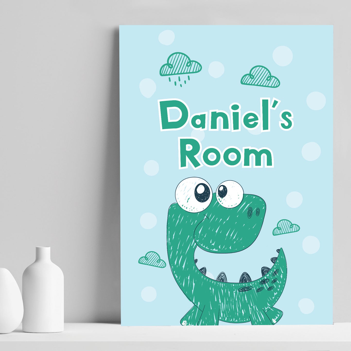 Funny Dinosaur Print For Boys Bedroom Personalised Print