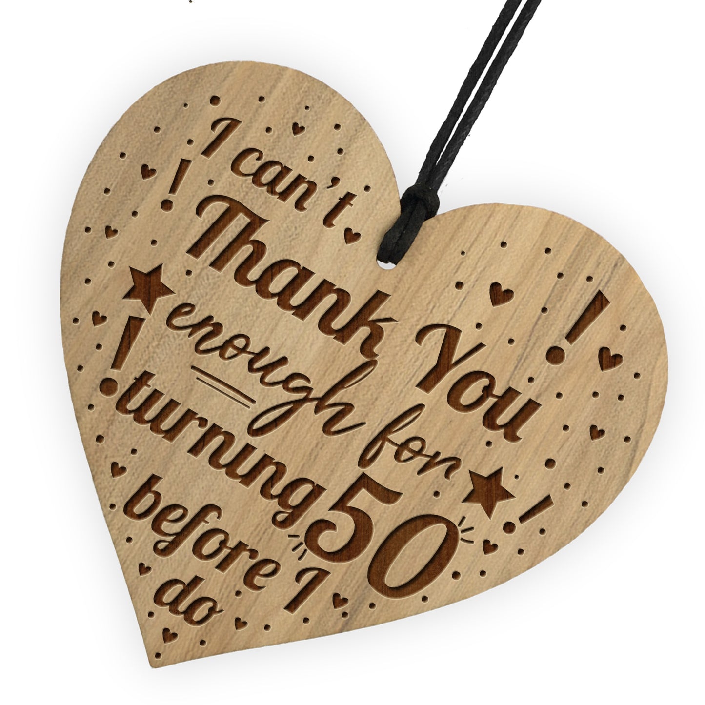 Turning 50 Funny 50th Birthday Gift For Him Her Engraved Heart