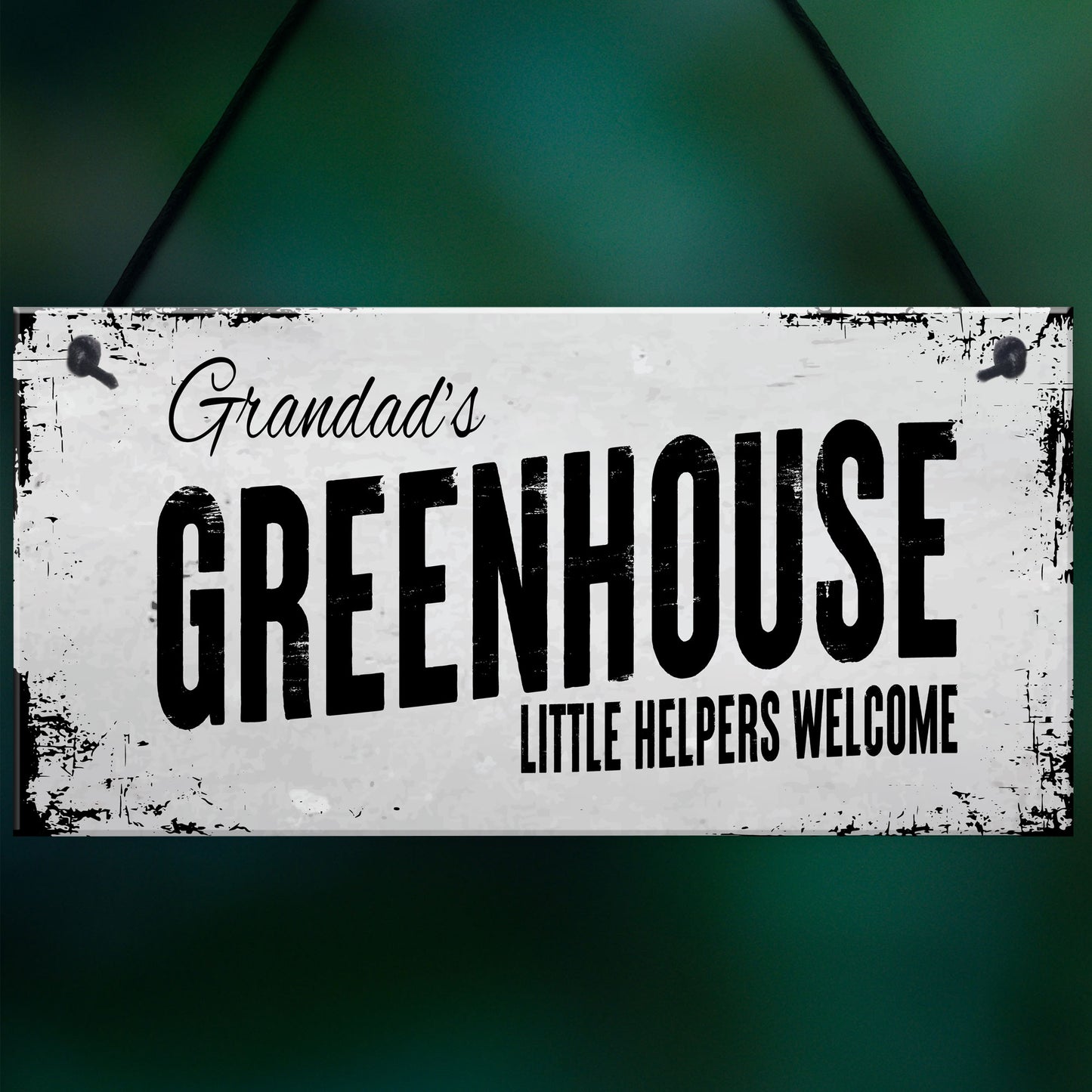 Personalised Greenhouse Sign Shed Sign Gift For Him Her Grandad