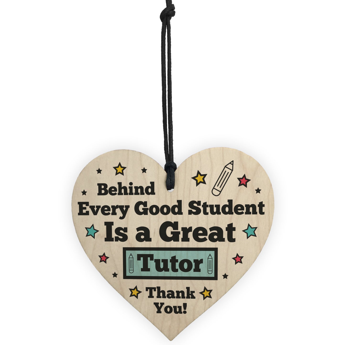 TUTOR Gift Wood Heart Thank You Teacher Tutor Friendship