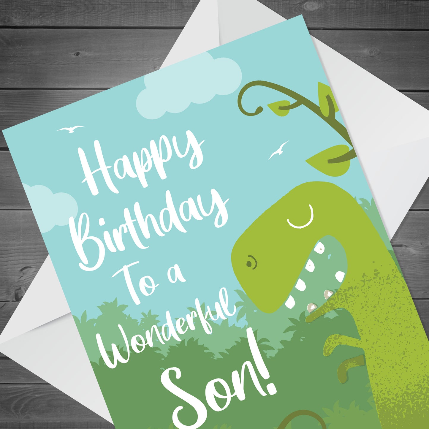 Novelty Birthday Card For Son 8th 9th 10th Birthday Dinosaur