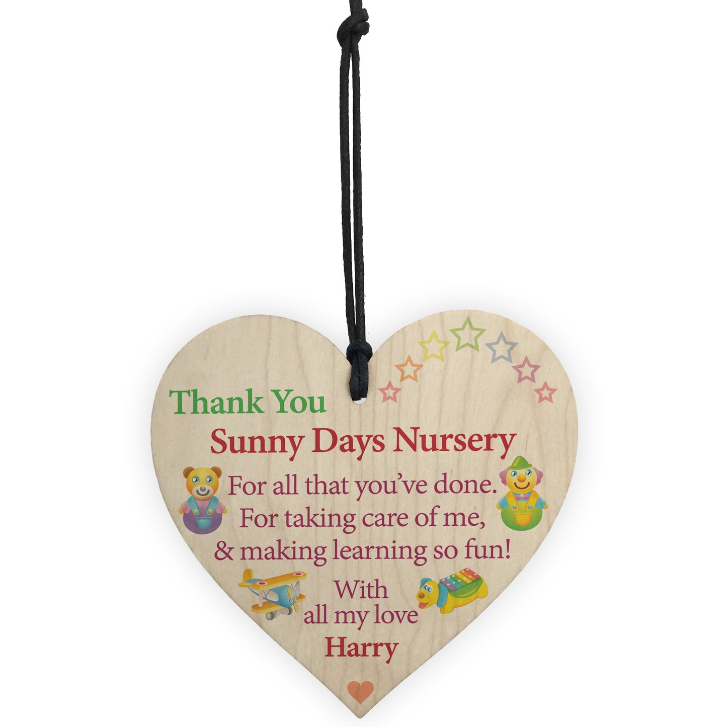 Personalised Thank You Nursery Teacher Gift Hanging Plaque