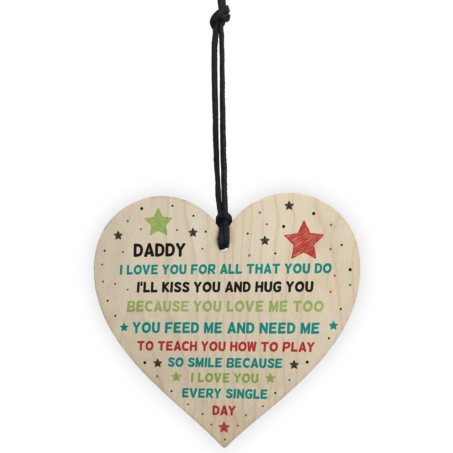 Special Gift For Dad Wooden Heart Fathers Day Gift For Dad