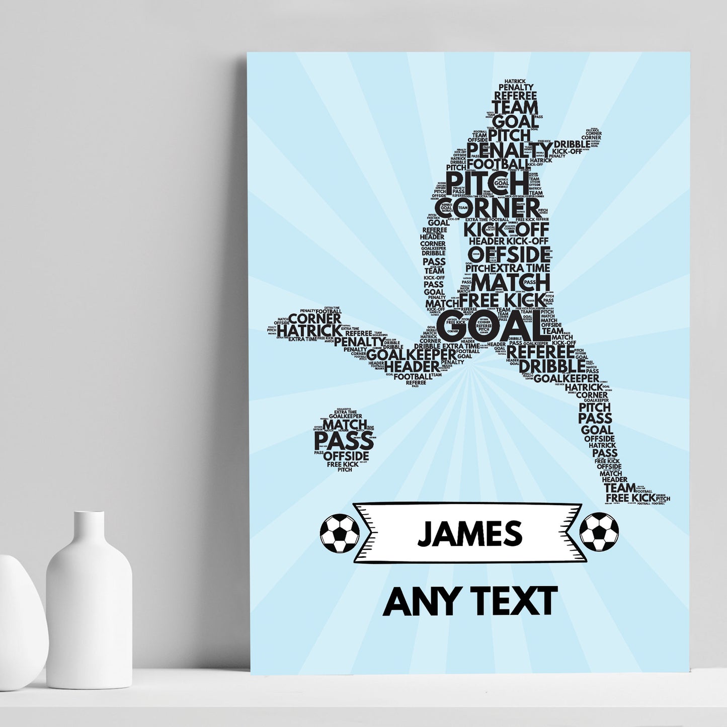 Football Bedroom Sign Personalised Football Print Boys Bedroom