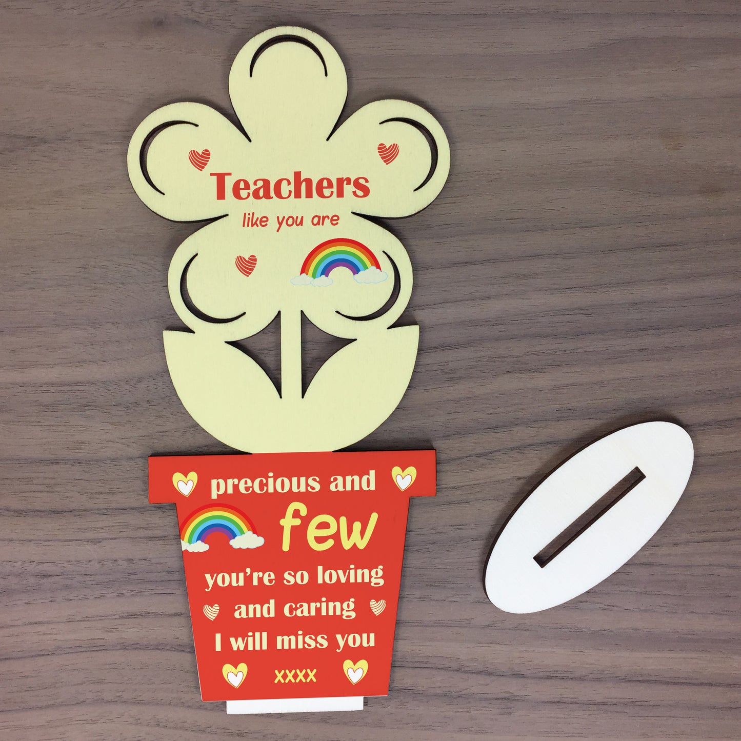 Teacher Wooden Flower Gift Thank You Teacher Gift Nursery Plaque