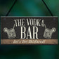 The Vodka Bar Novelty Man Cave Home Bar Pub Plaque Alcohol Gift