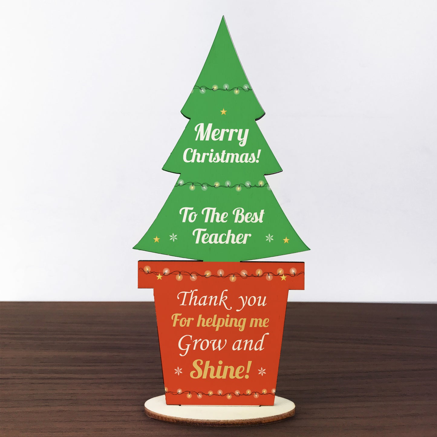 Thank You Christmas Gift For Teacher Wood Tree Nursery School