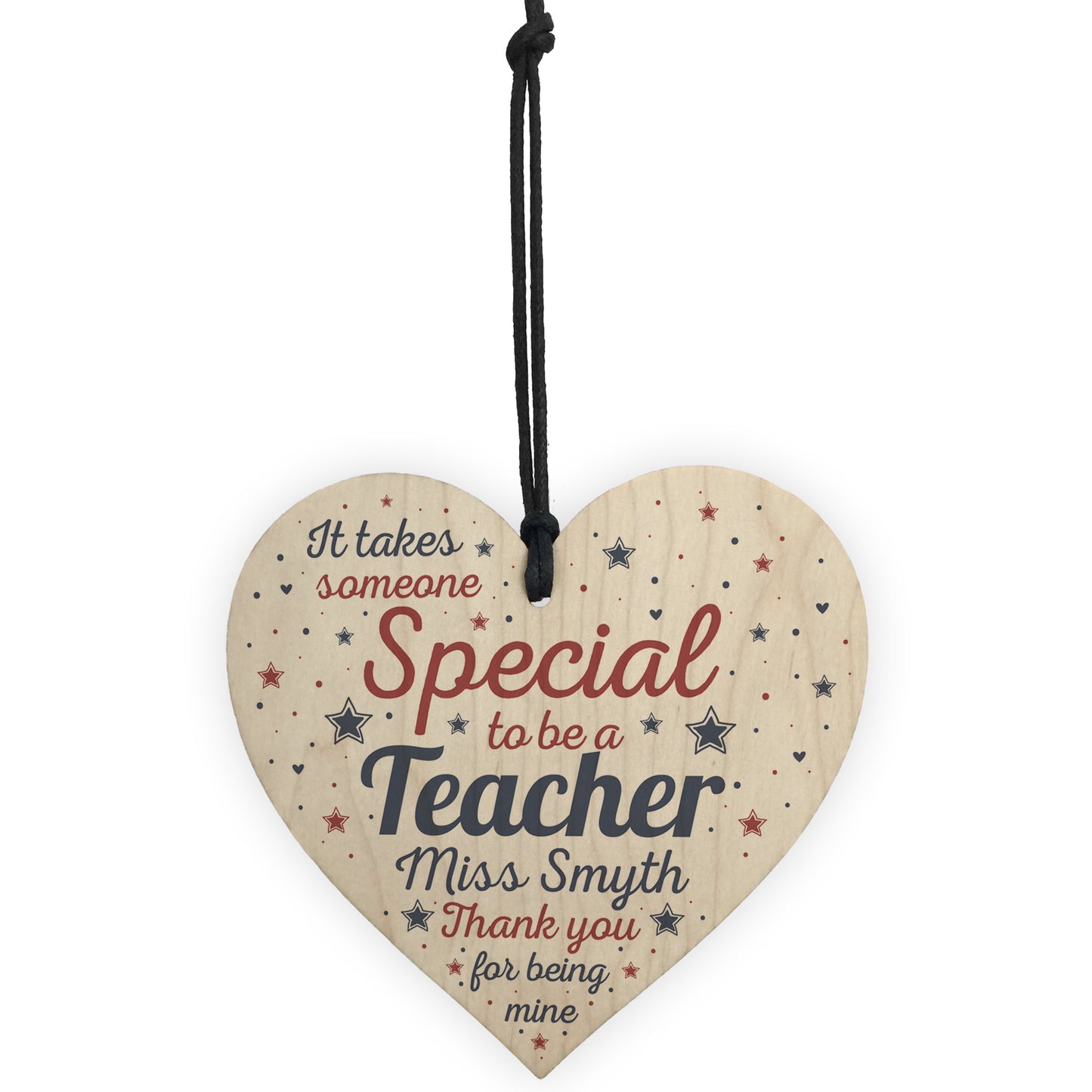 Personalised Handmade Heart Gift For Teacher Leaving Present