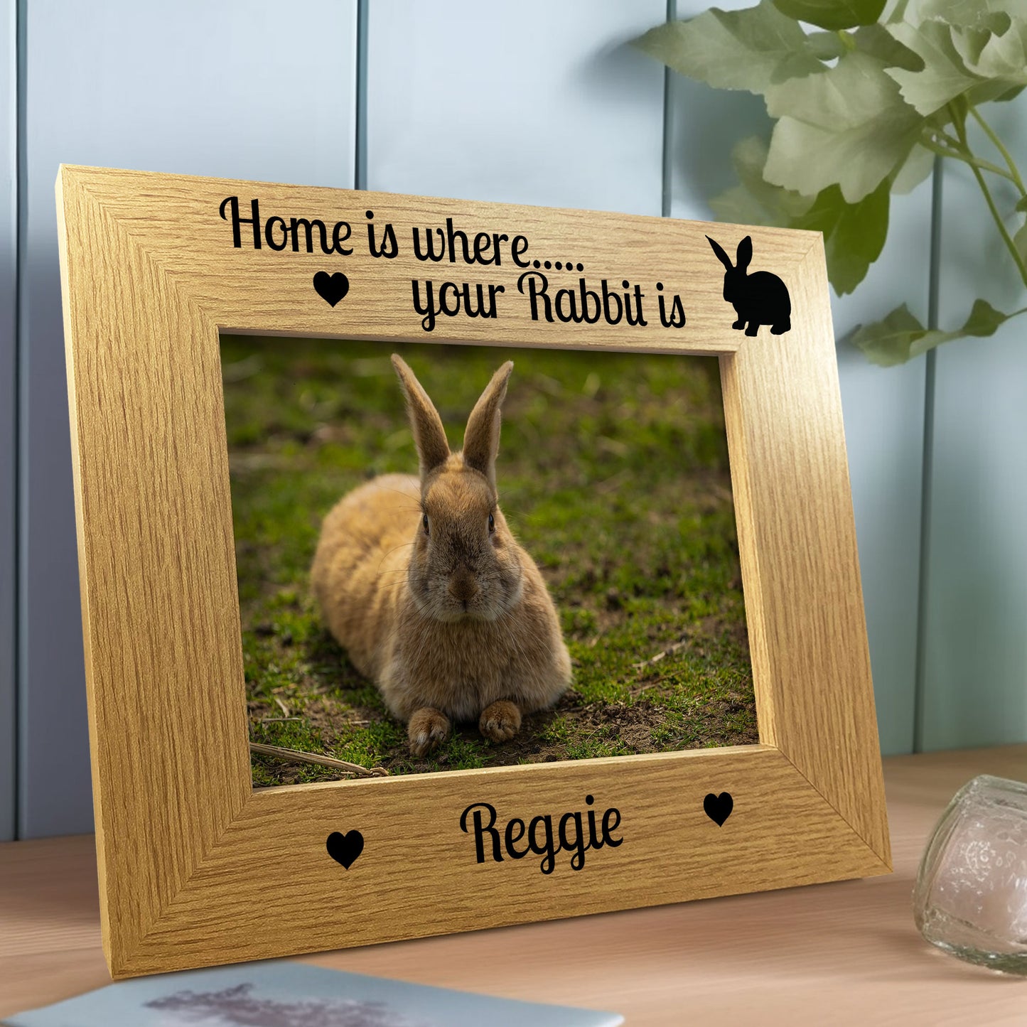 Personalised Rabbit Memorial Photo Frame Pet Loss Memorial 7x5