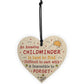 Childminder Babysitter Leaving Gift Wood Heart Thank You Gift