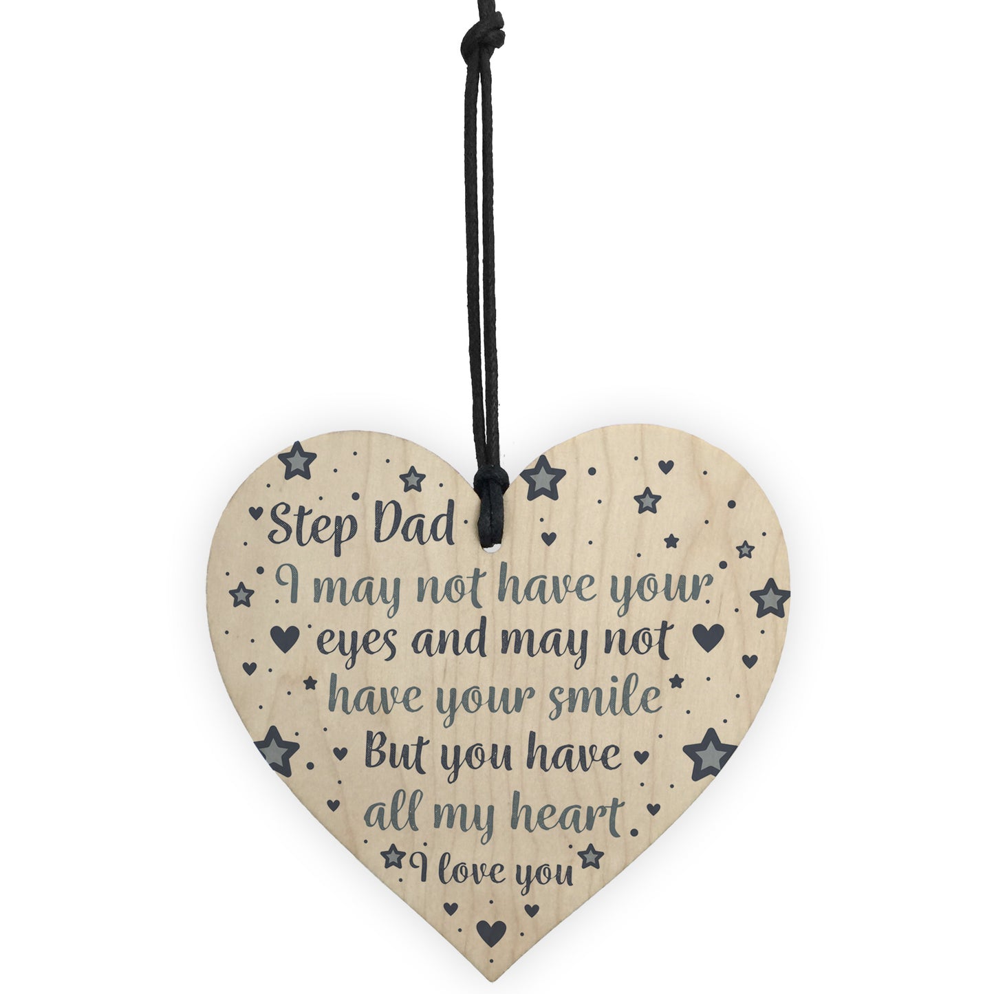 Step Dad Gifts Fathers Day Gifts Wooden Heart Sign Birthday Gift