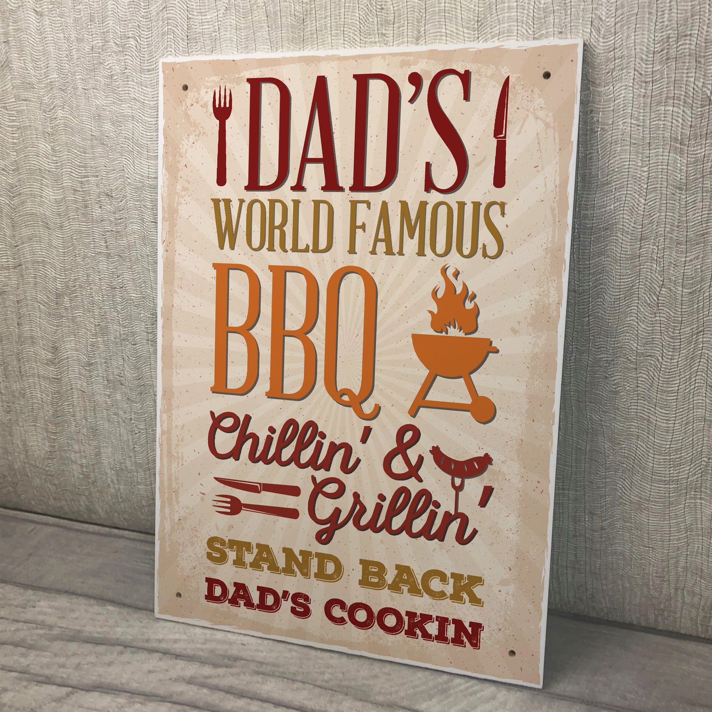 Dad's BBQ Barbeque Shed SummerHouse Hanging Sign Garden