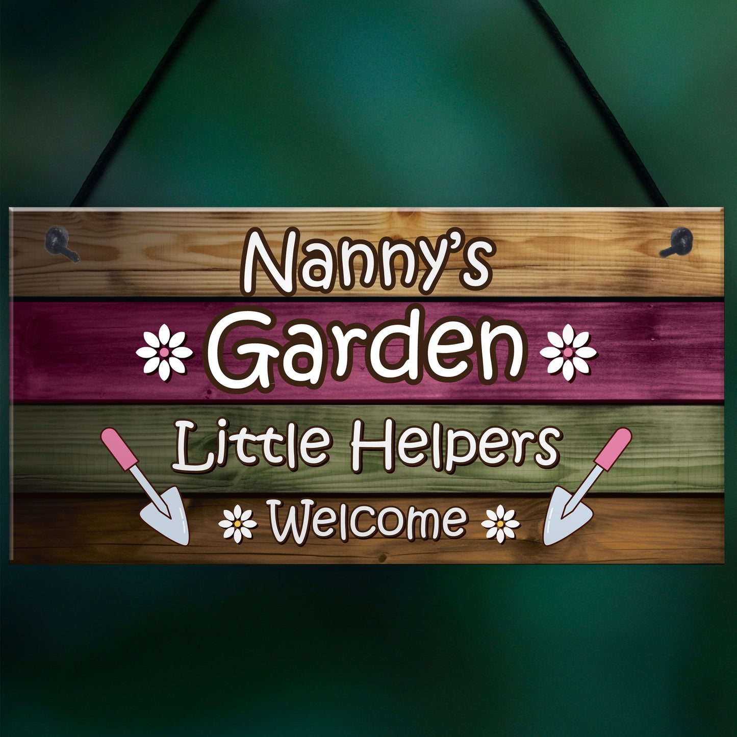 Garden Sign Hanging Wall Plaque Gift For Nan Nanny Summerhouse