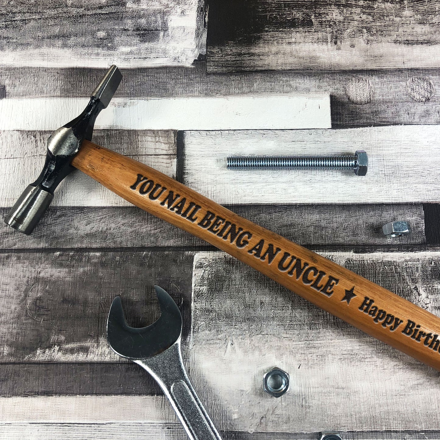 Personalised Engraved Hammer Tool Gift Novelty Birthday Gift