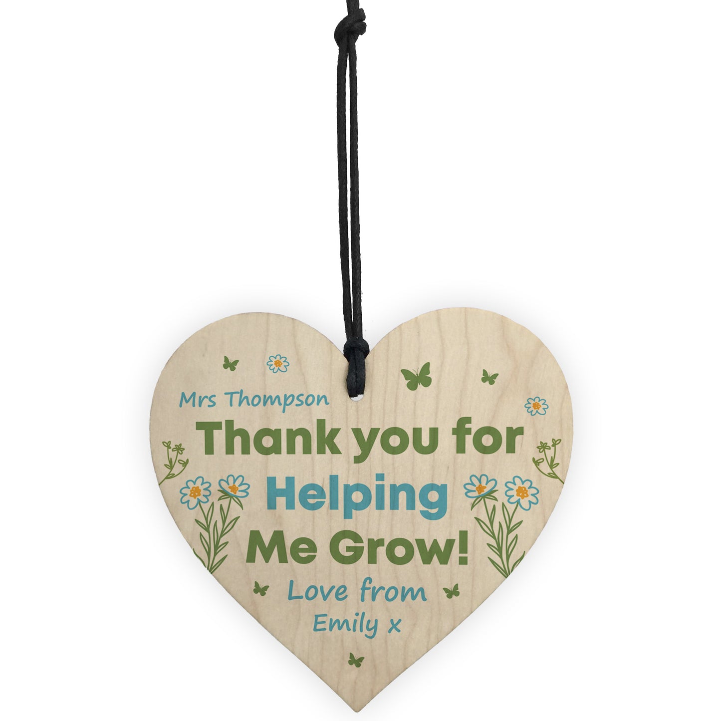 Thank You PERSONALISED Wood Gift For Teacher Assistant Tutor