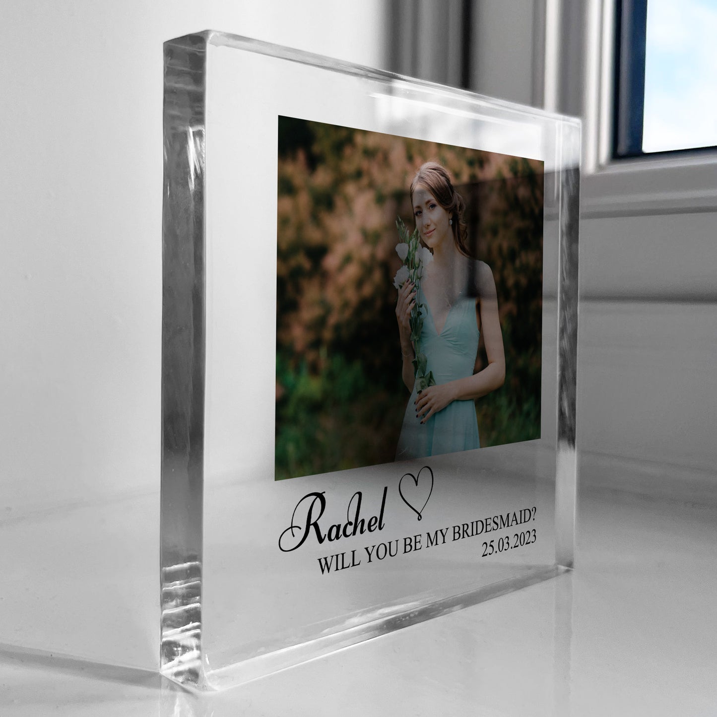 Will You Be My Bridesmaid Gift Personalised Photo Plaque