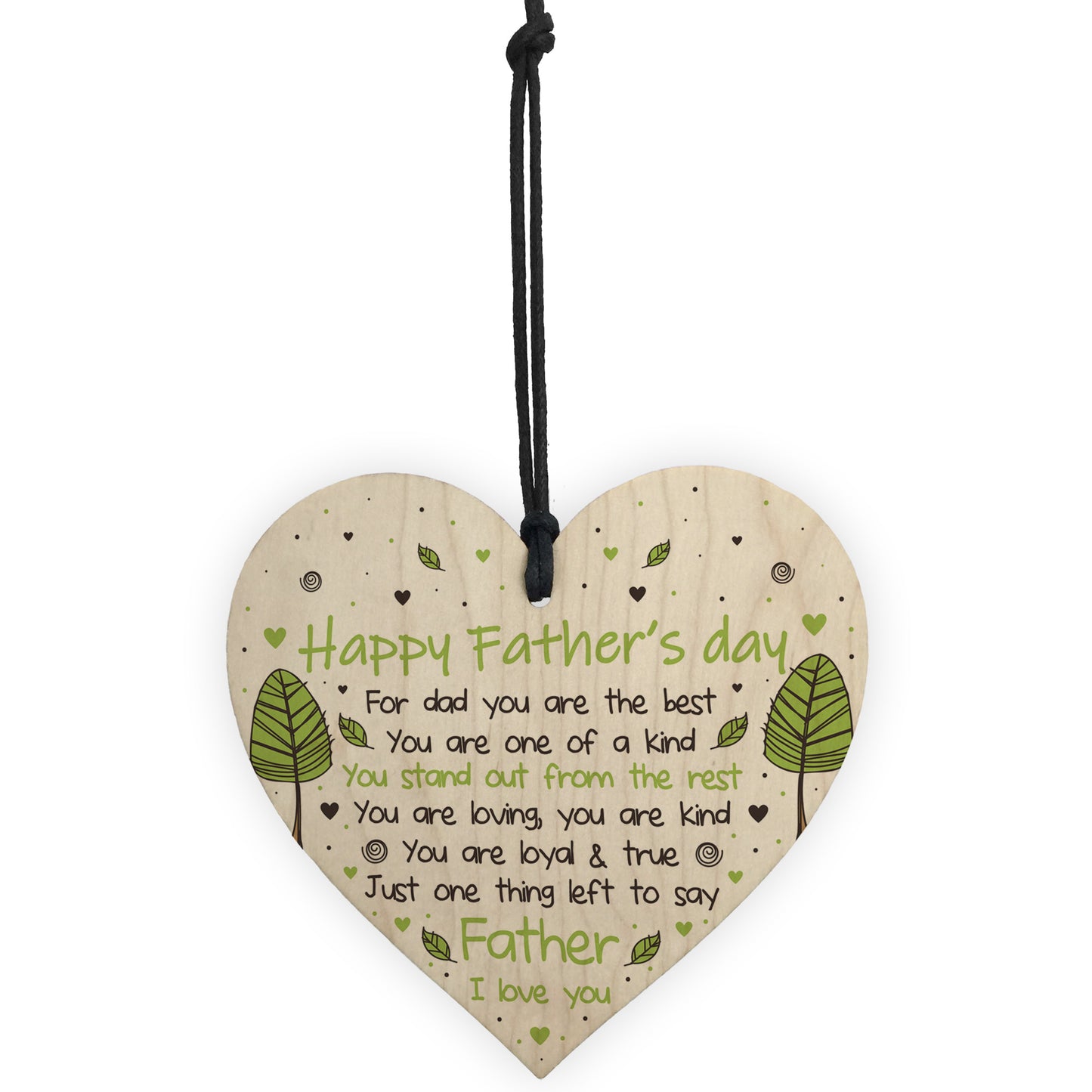 Fathers Day Gift Wooden Heart Fathers Day Card Gift For Dad