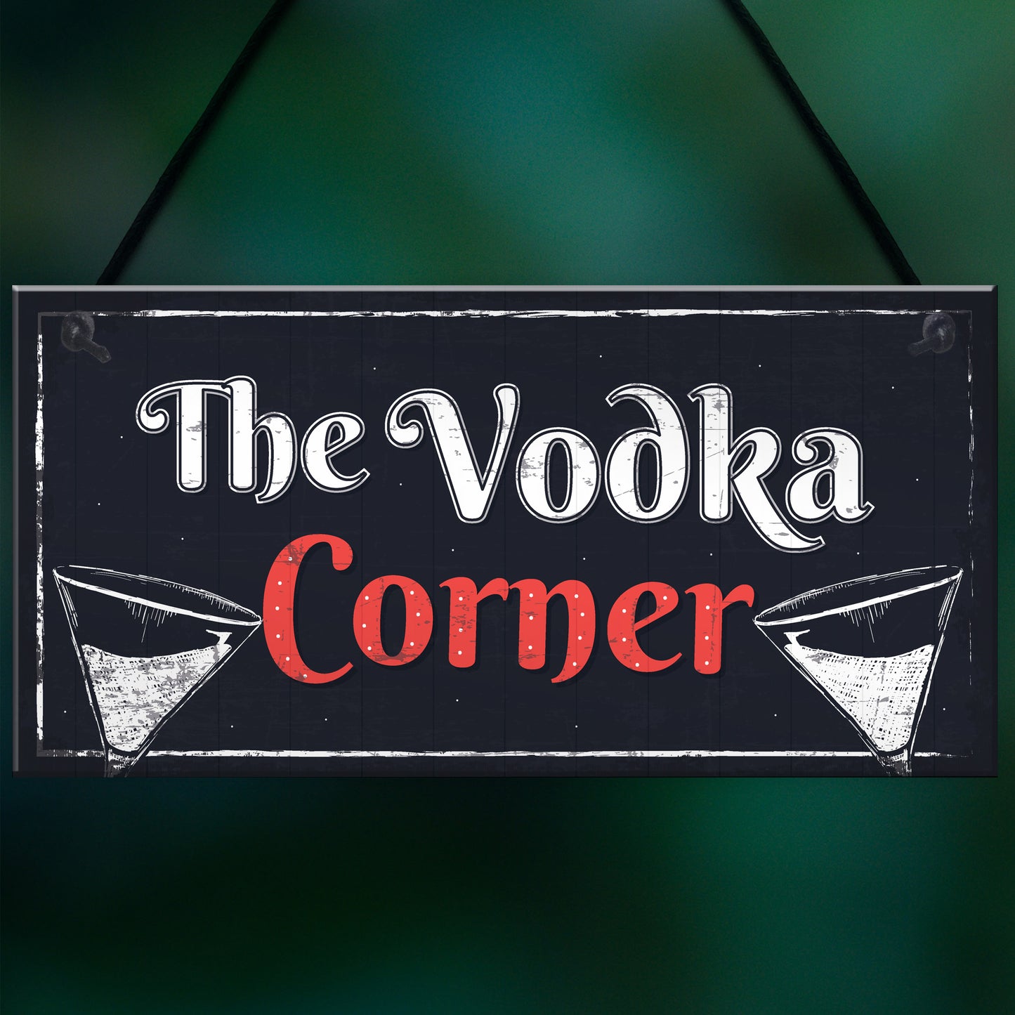 Vodka Corner Garden Shed Sign Kitchen Plaque Funny Alcohol Sign