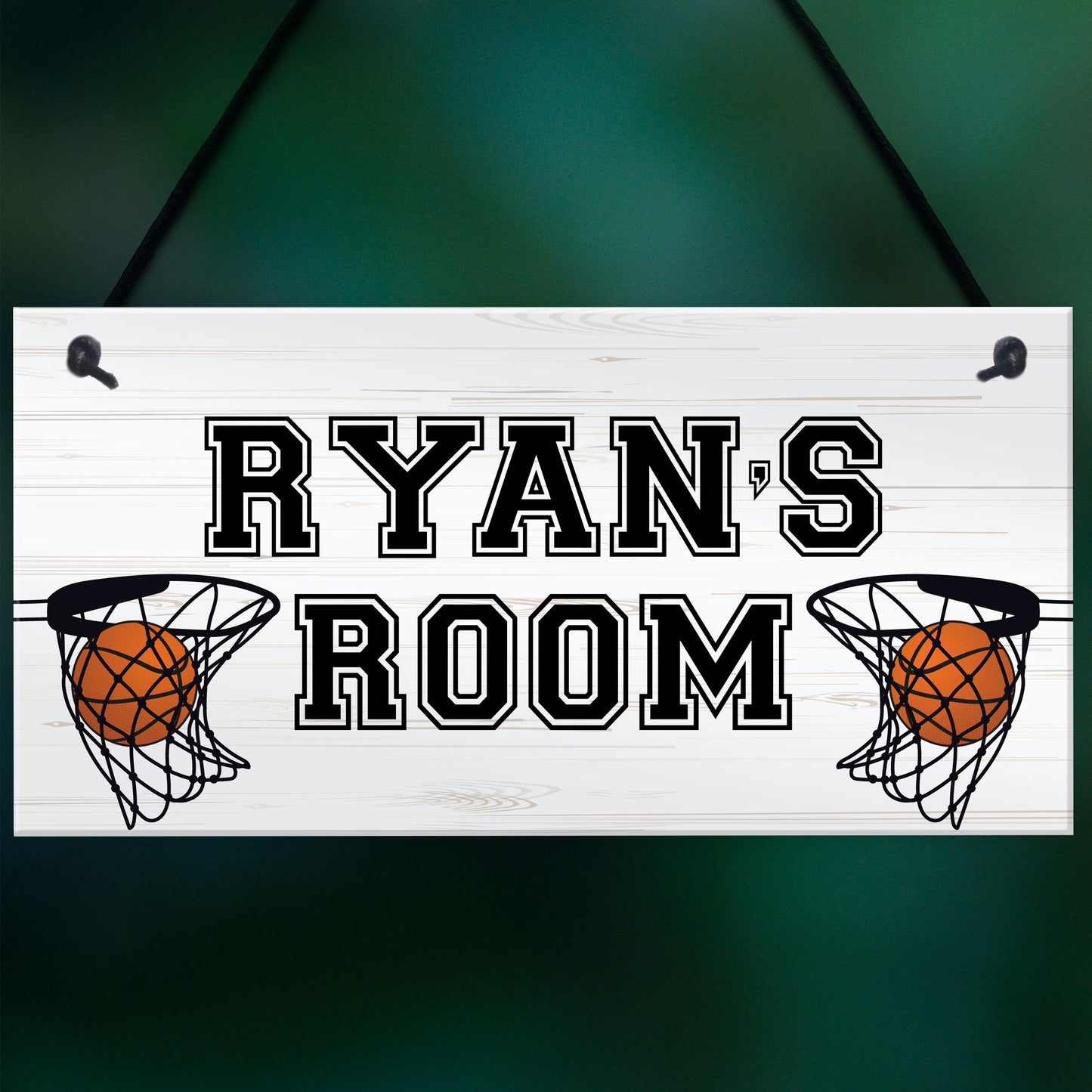 PERSONALISED Basketball Boys Room Hanging Door Sign Birthday