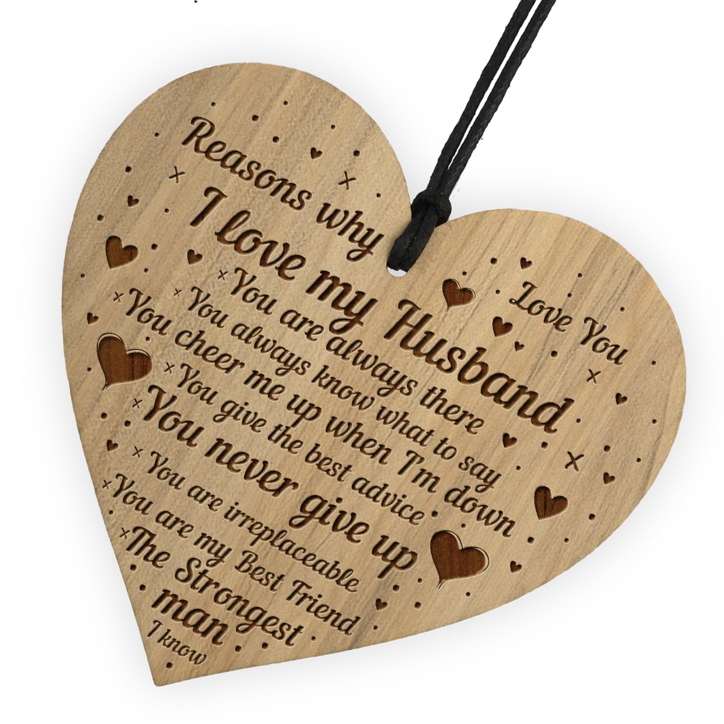 Reasons Why I Love My Husband Engraved Heart Husband Birthday