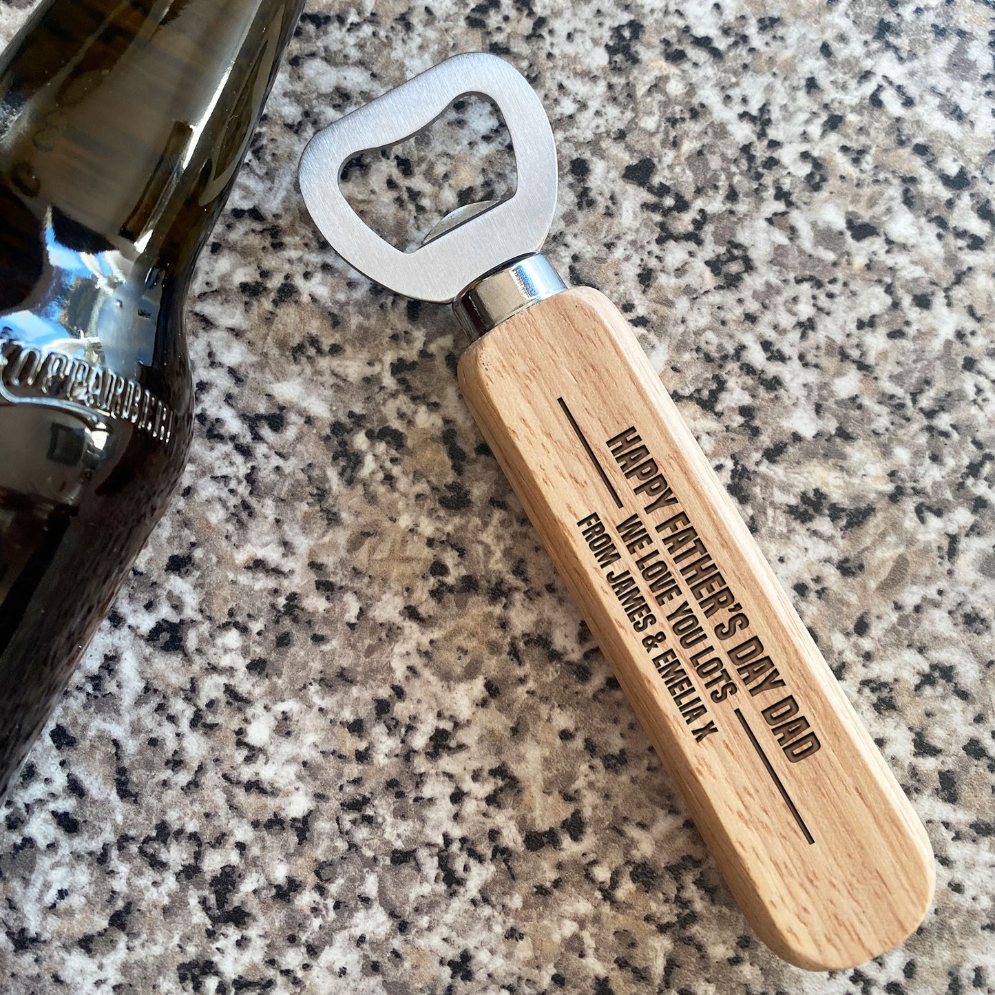 Fathers Day Gift For Dad Personalised Engraved Bottle Opener