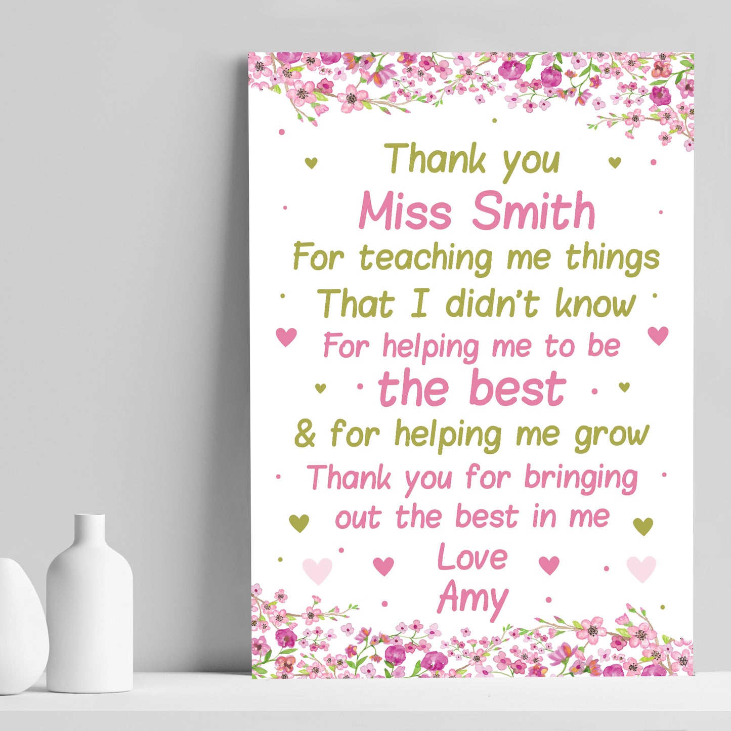 Nursery Pre School Teacher Thank You Gifts Personalised Leaving