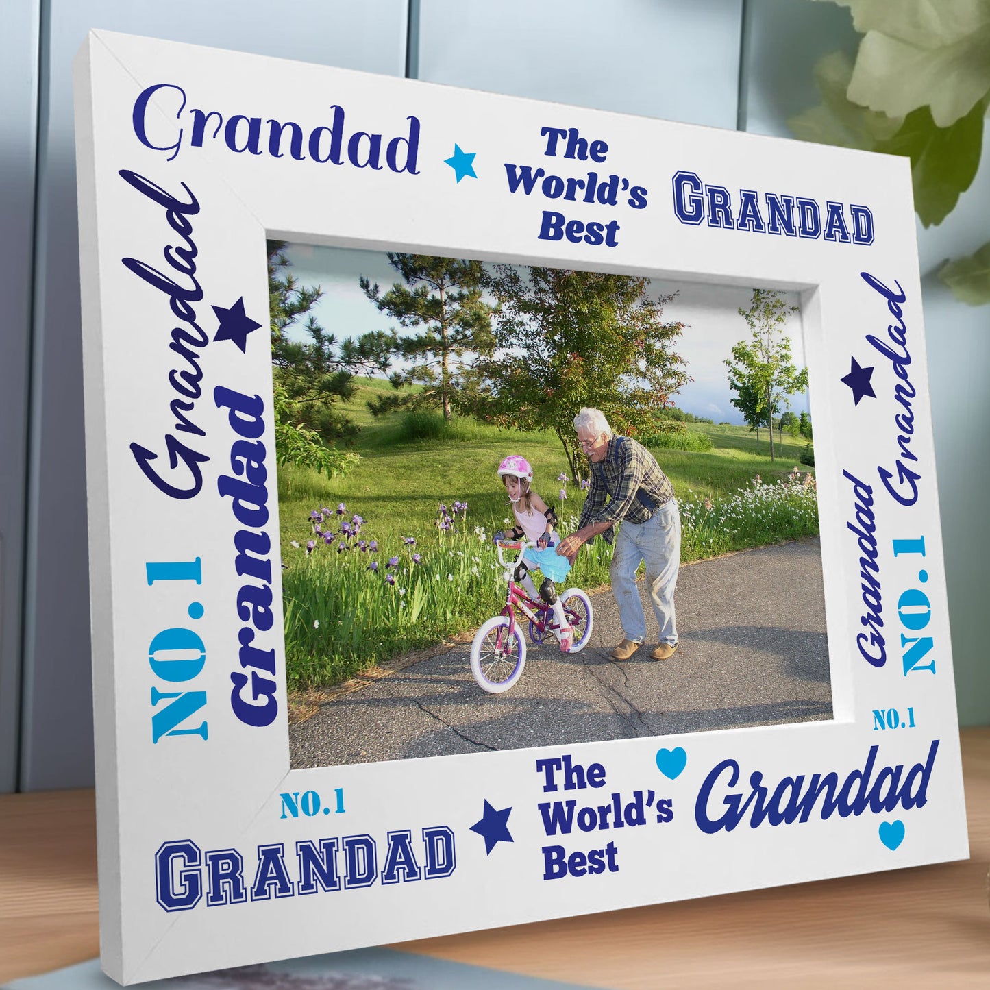 Novelty Grandad Gifts For Fathers Day Birthday Wood Photo Frame