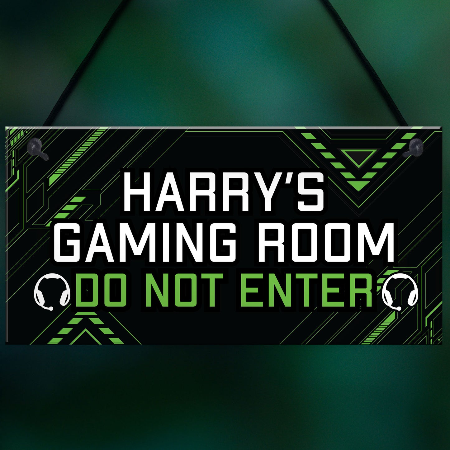 Personalised Gaming Room Sign Do Not Enter Plaque Gamer Gift