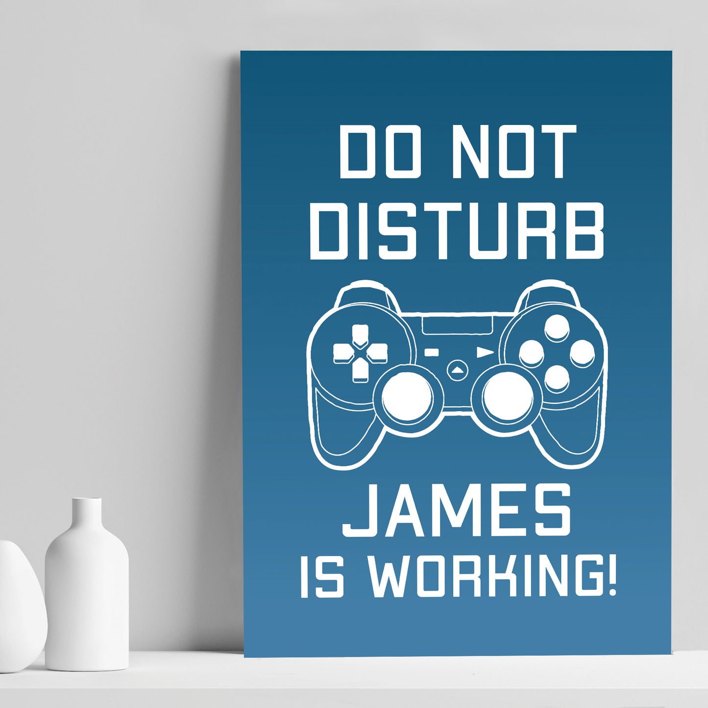 Gaming Poster Personalised Man Cave Boys Bedroom Sign Funny