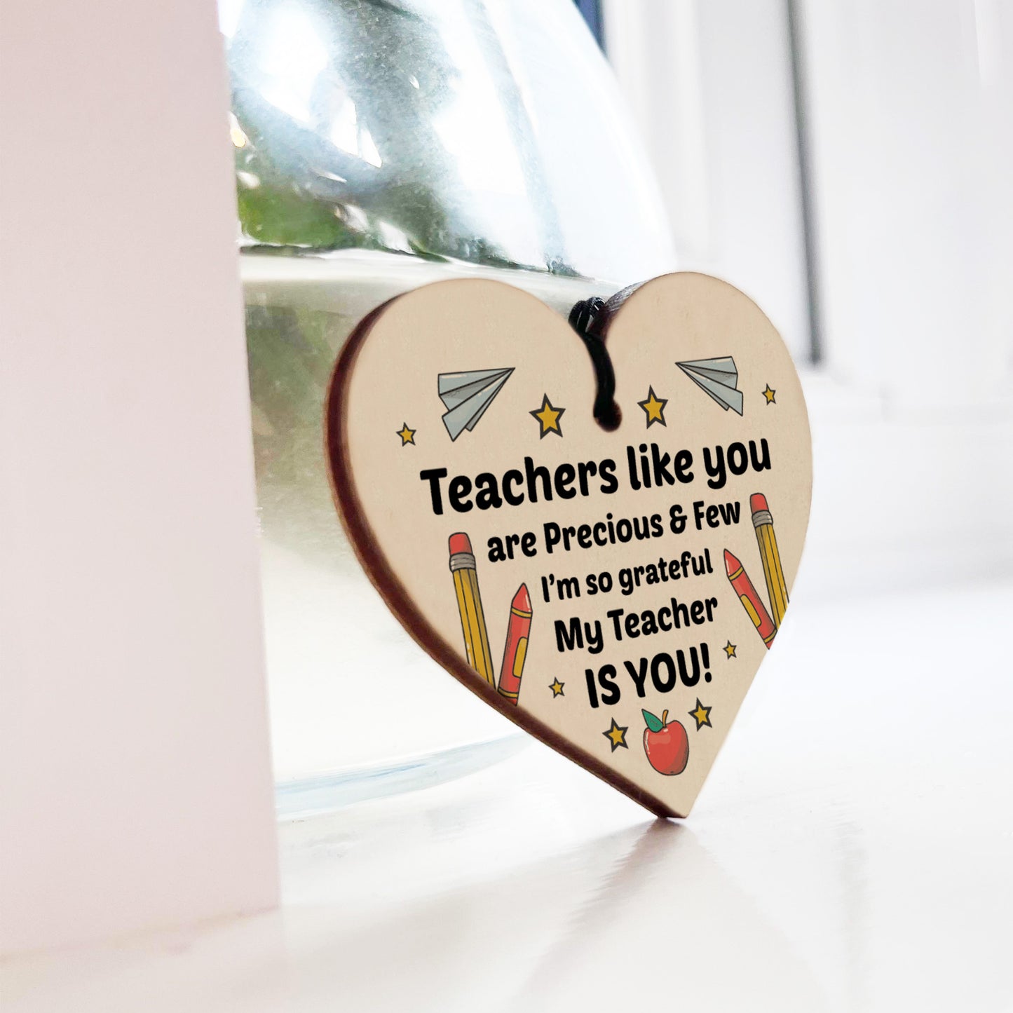 Teacher Thank You Wooden Keyring Appreciation Teacher Leaving