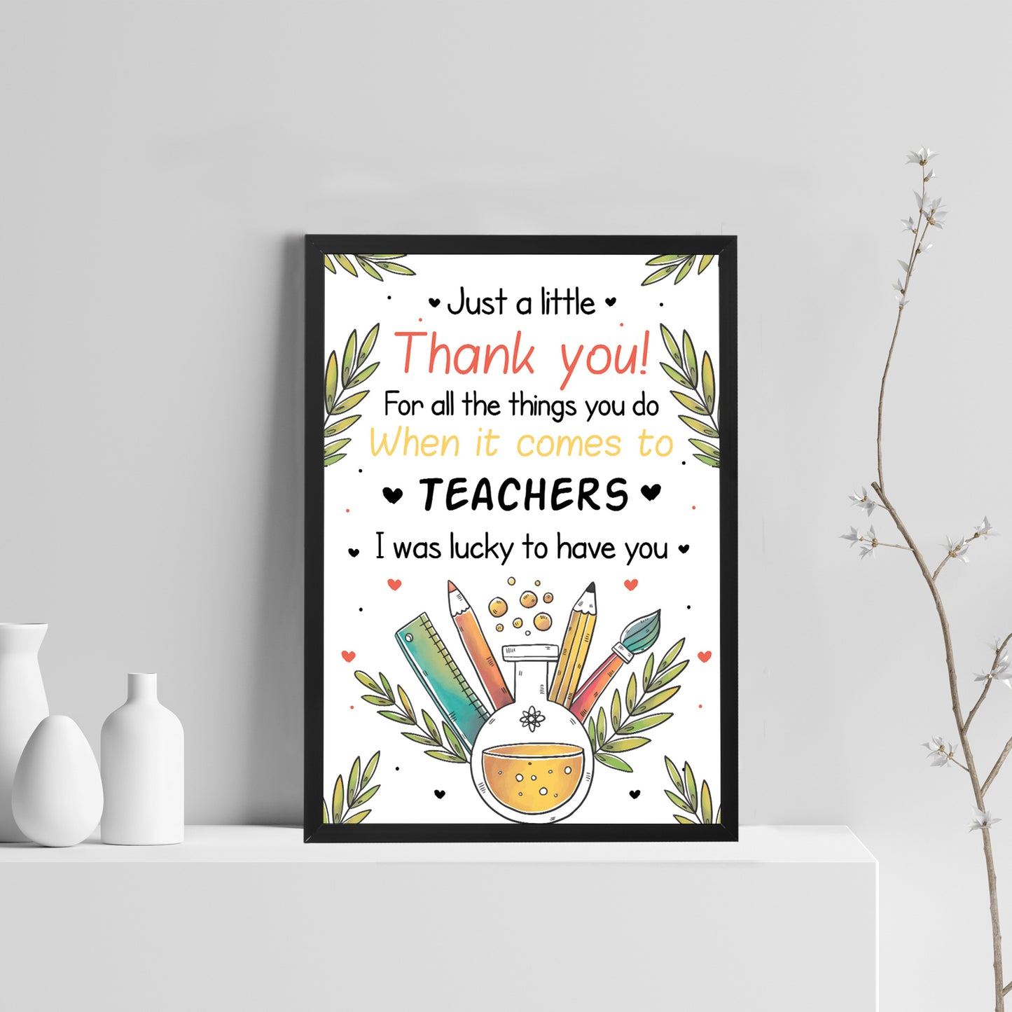 Class Gift For Teacher Framed Print Thankyou Gift For Teacher