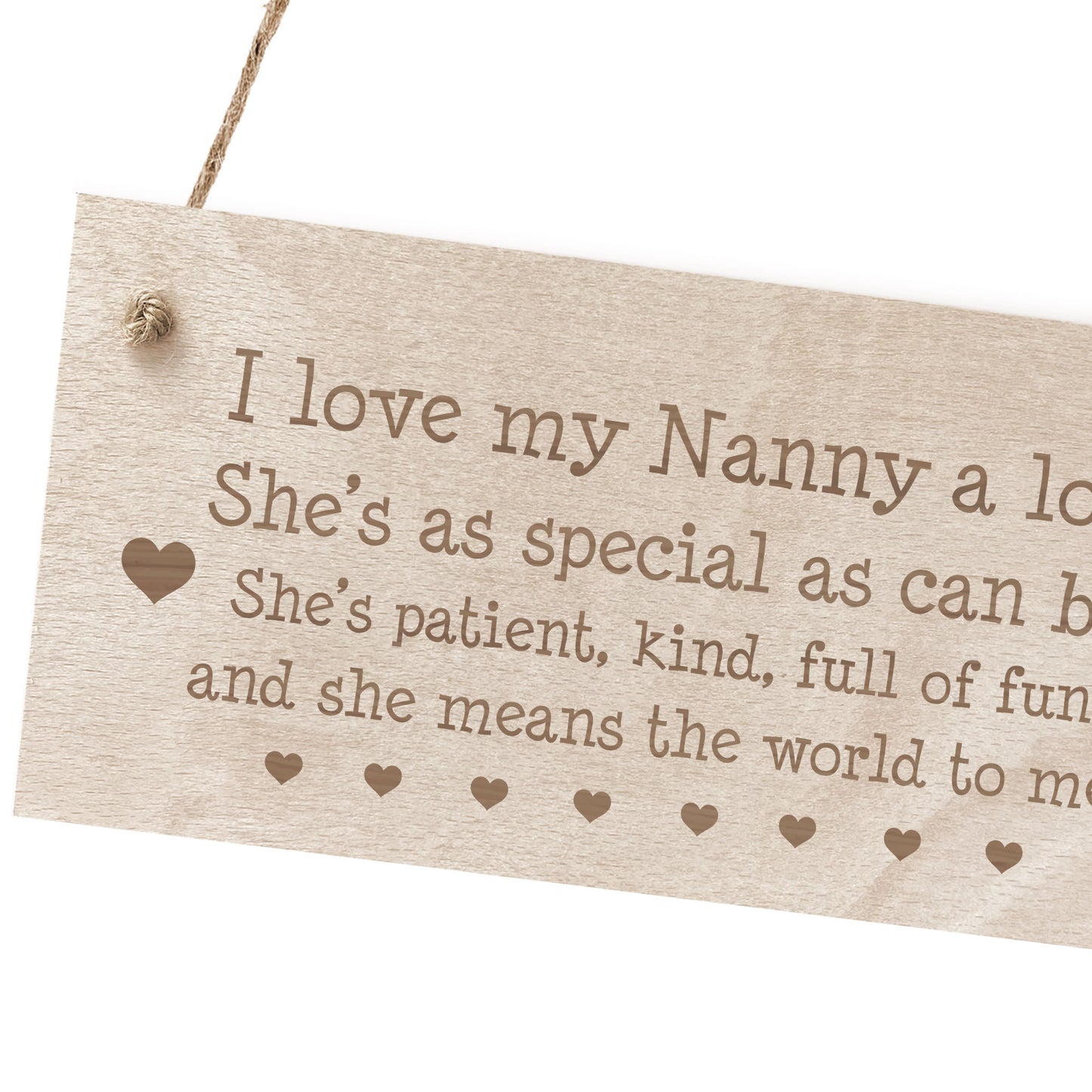 Nanny Gift Engraved Hanging Sign Novelty Nanny Birthday Xmas