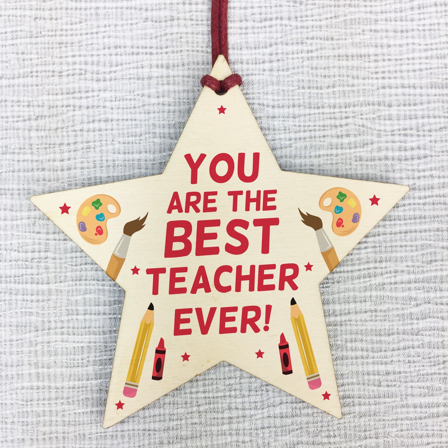 Teacher Gift Wooden Hanging Star Special Thank You Gift