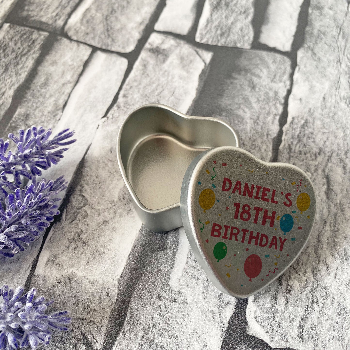 18th Birthday Gift For Son Daughter Personalised Heart Tin