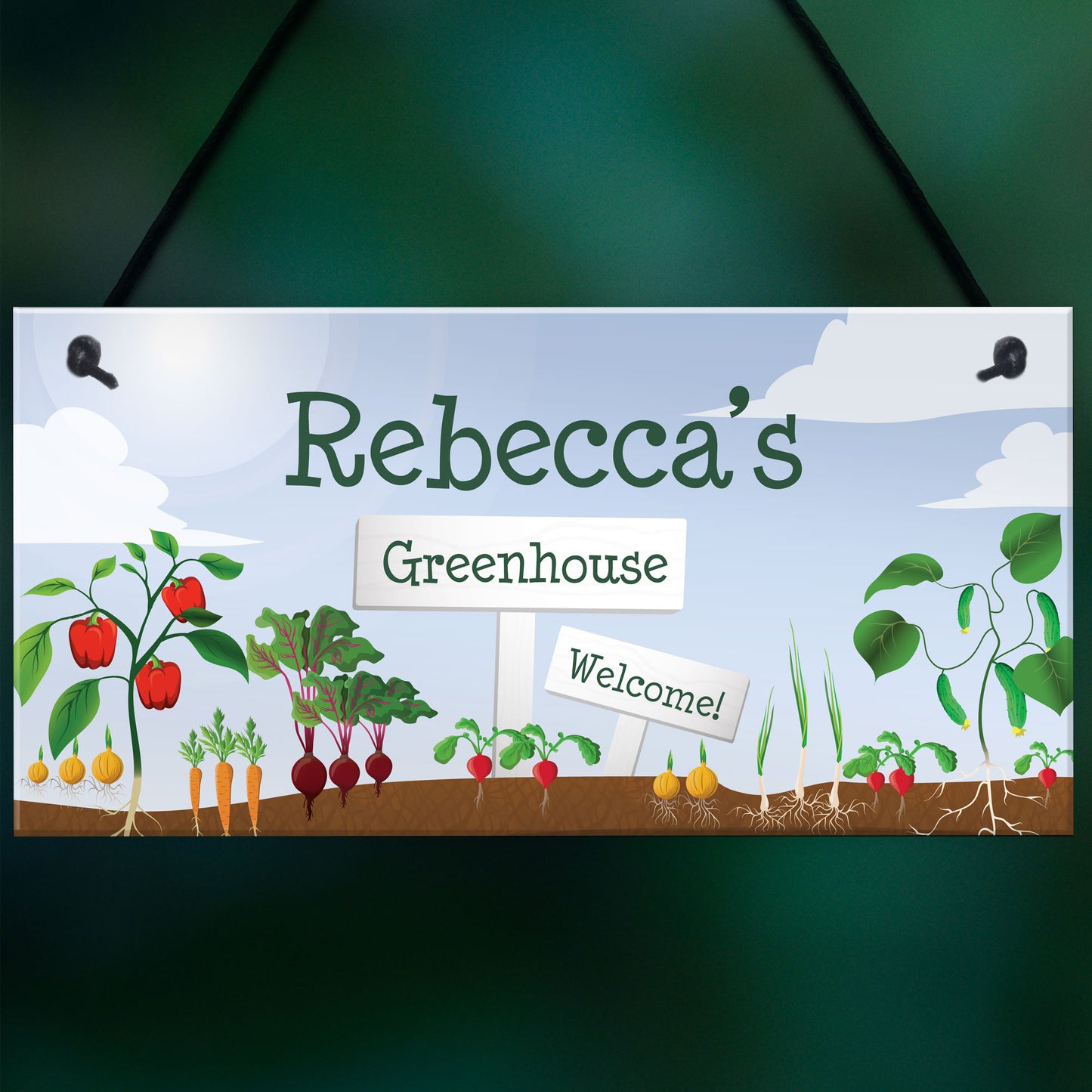 Greenhouse Sign For Garden Personalised Welcome Sign Home Gift