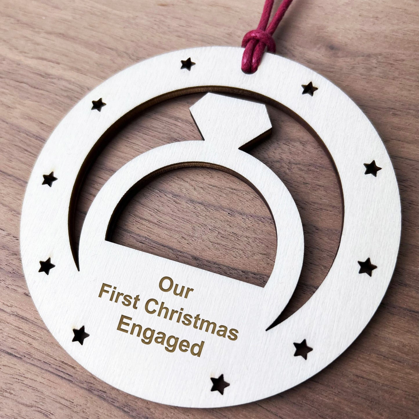 1st Christmas Bauble Engraved Christmas Tree Decoration