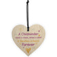 Handmade Wooden Hanging Heart Plaque Childminder Teacher Gift