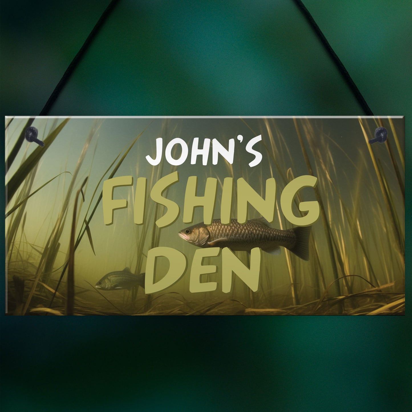 Personalised Fishing Den Sign Fishing Sign Fishing Accessories