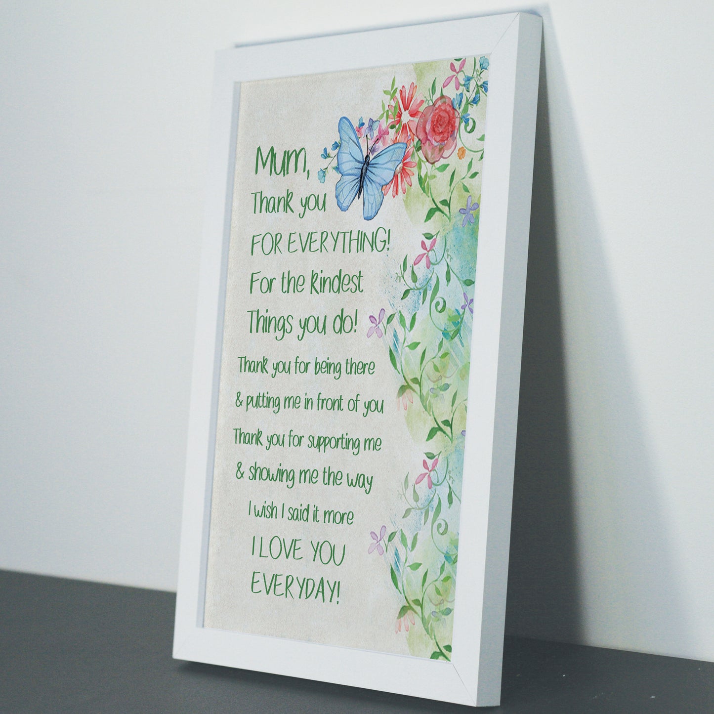 Mum Poem Framed Print Mum Birthday Xmas Gift From Daughter Son