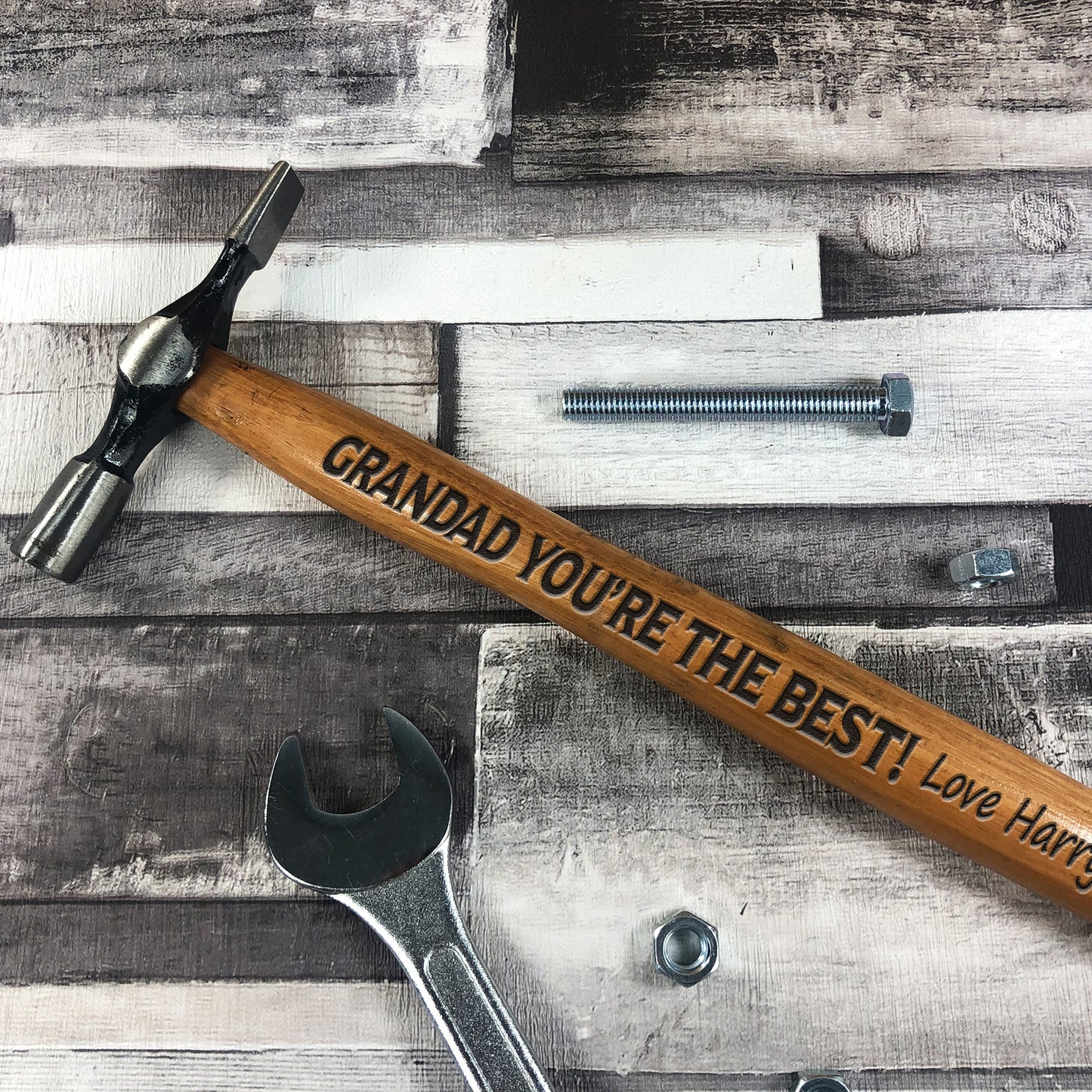 Fathers Day Gifts For Grandad Personalised Engraved Hammer Gift