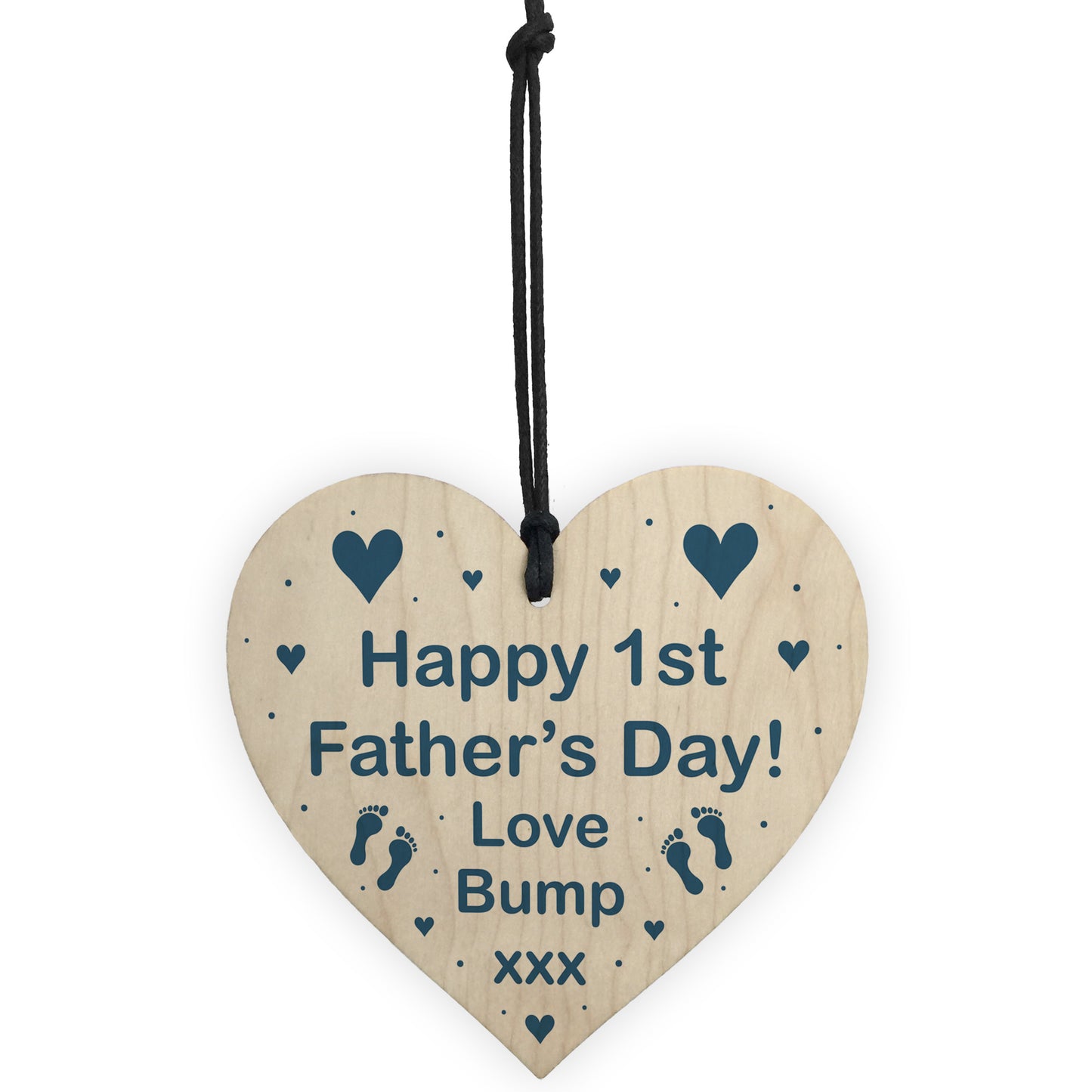 Novelty 1st Fathers Day Gift From Bump Hanging Heart New Daddy