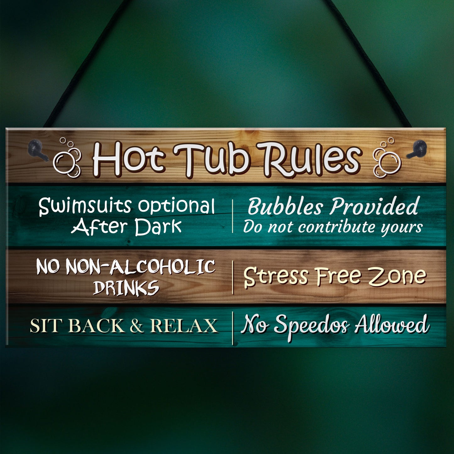 Funny Hot Tub Rules Sign For Garden Hot Tub Decor Plaque Garden