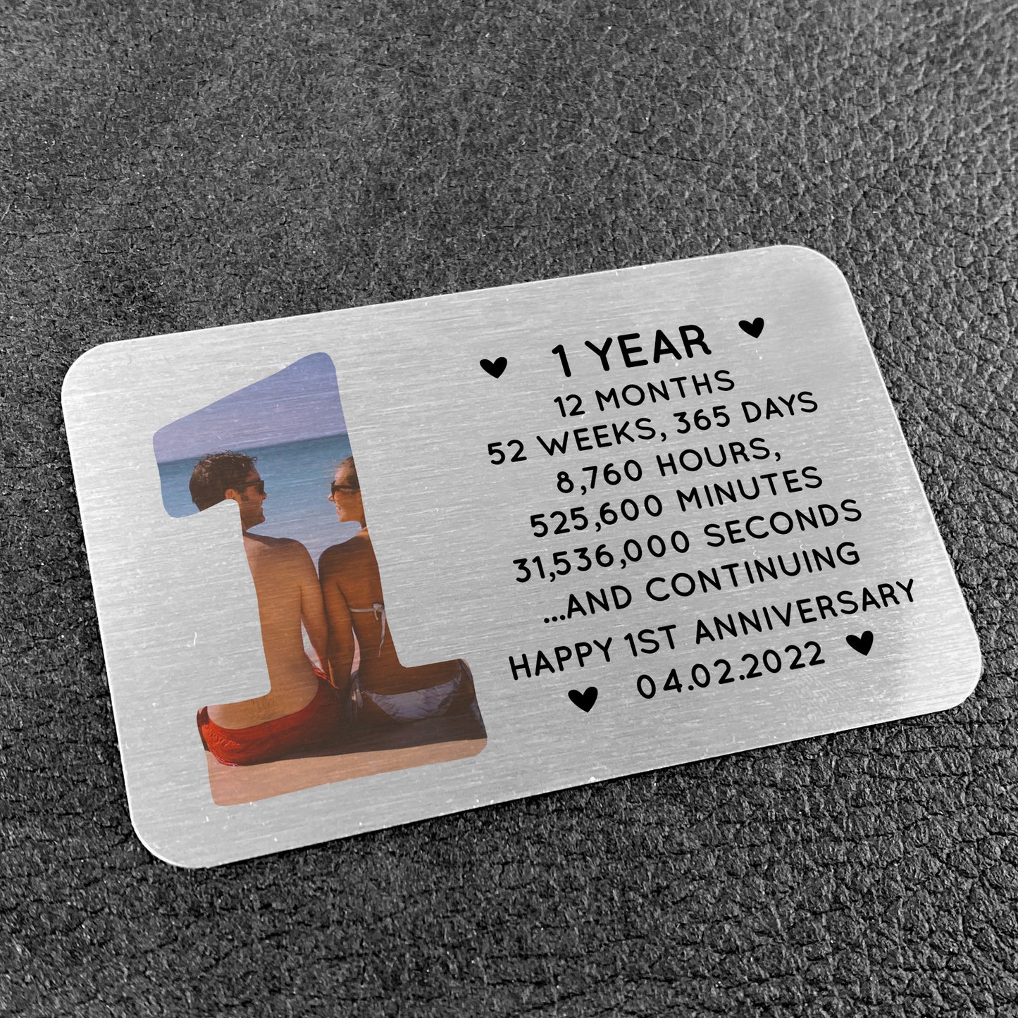 1st Anniversary Gift Personalised Card Gift For Husband Wife