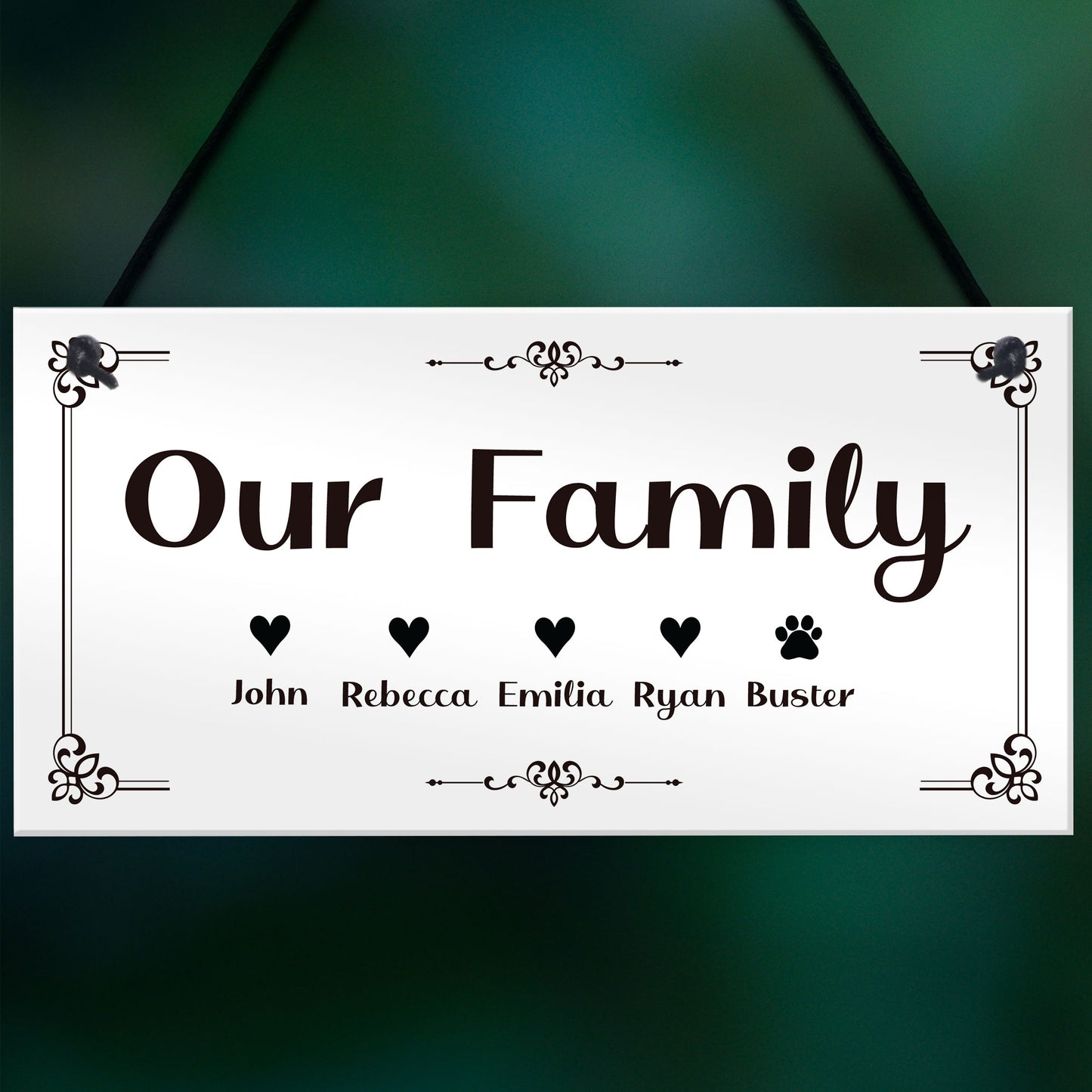 Our Family Sign PERSONALISED Home Decor Gift For New Home