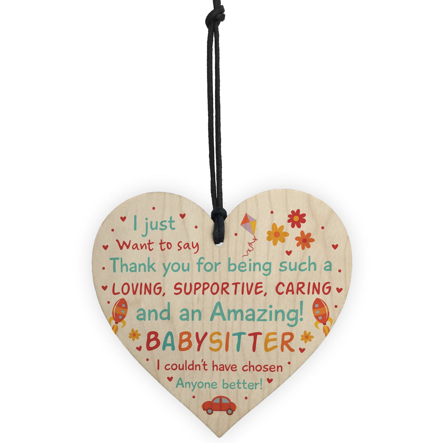 Babysitter Thank You Gifts Wooden Heart Gift For Childminder