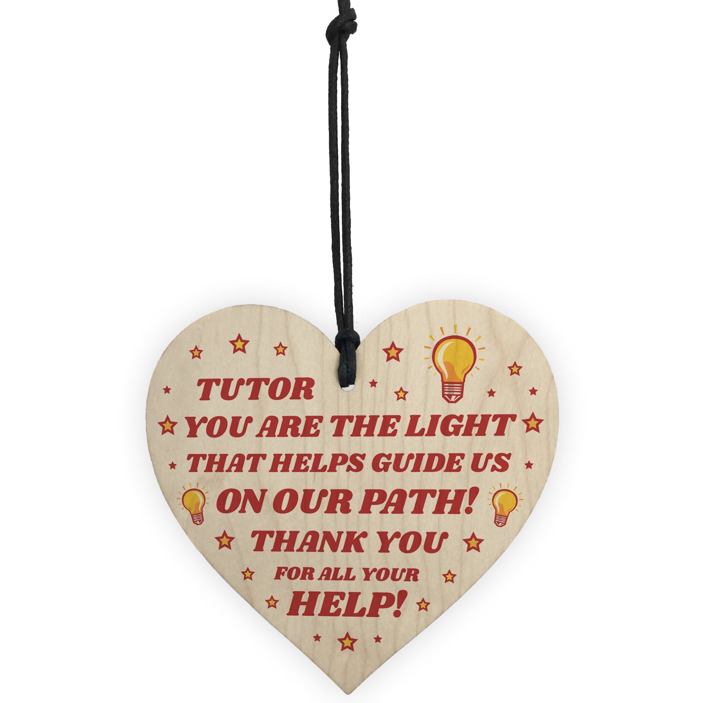 Handmade Thank You Tutor Gift Heart Hanging Sign Teacher Gifts