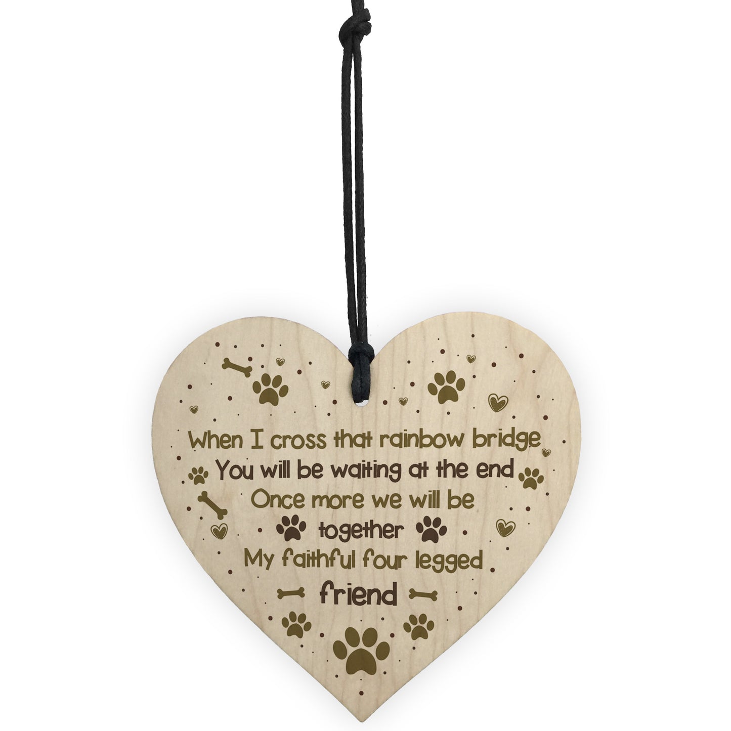 Handmade Pet Memorial Sign For Cat Or Dog Heart Memorial Bauble